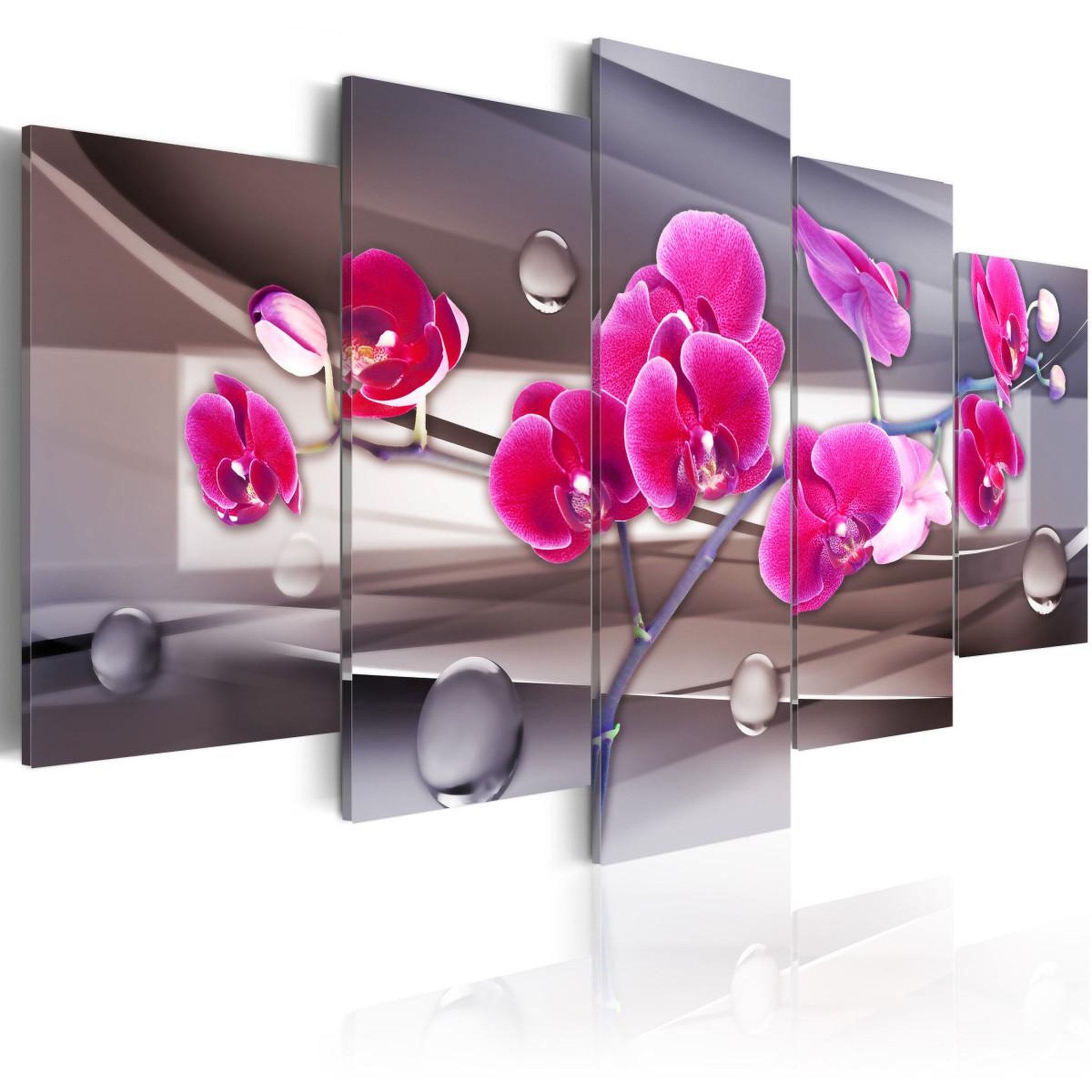 Paris Prix Tableau imprimé  orchidée sur un fond sobre  100x200cm