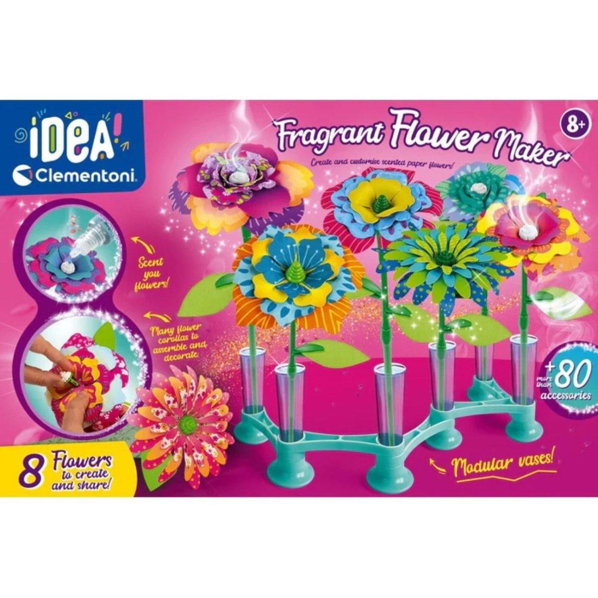 Voir la diapositive 3 : CLEMENTONI Coffret créatif  18216 idea art - laboratoire de fleurs