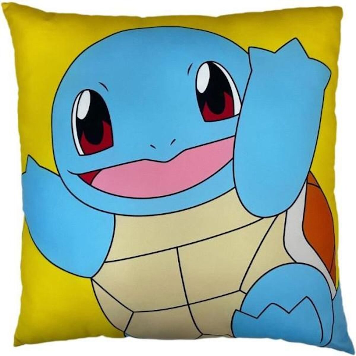 Pokemon Coussin double face - Carré - POKEMON - Pikachu et Carapuce - Microfibre - 40 x 40 cm