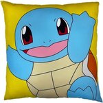 Pokemon Coussin double face - Carré - POKEMON - Pikachu et Carapuce - Microfibre - 40 x 40 cm
