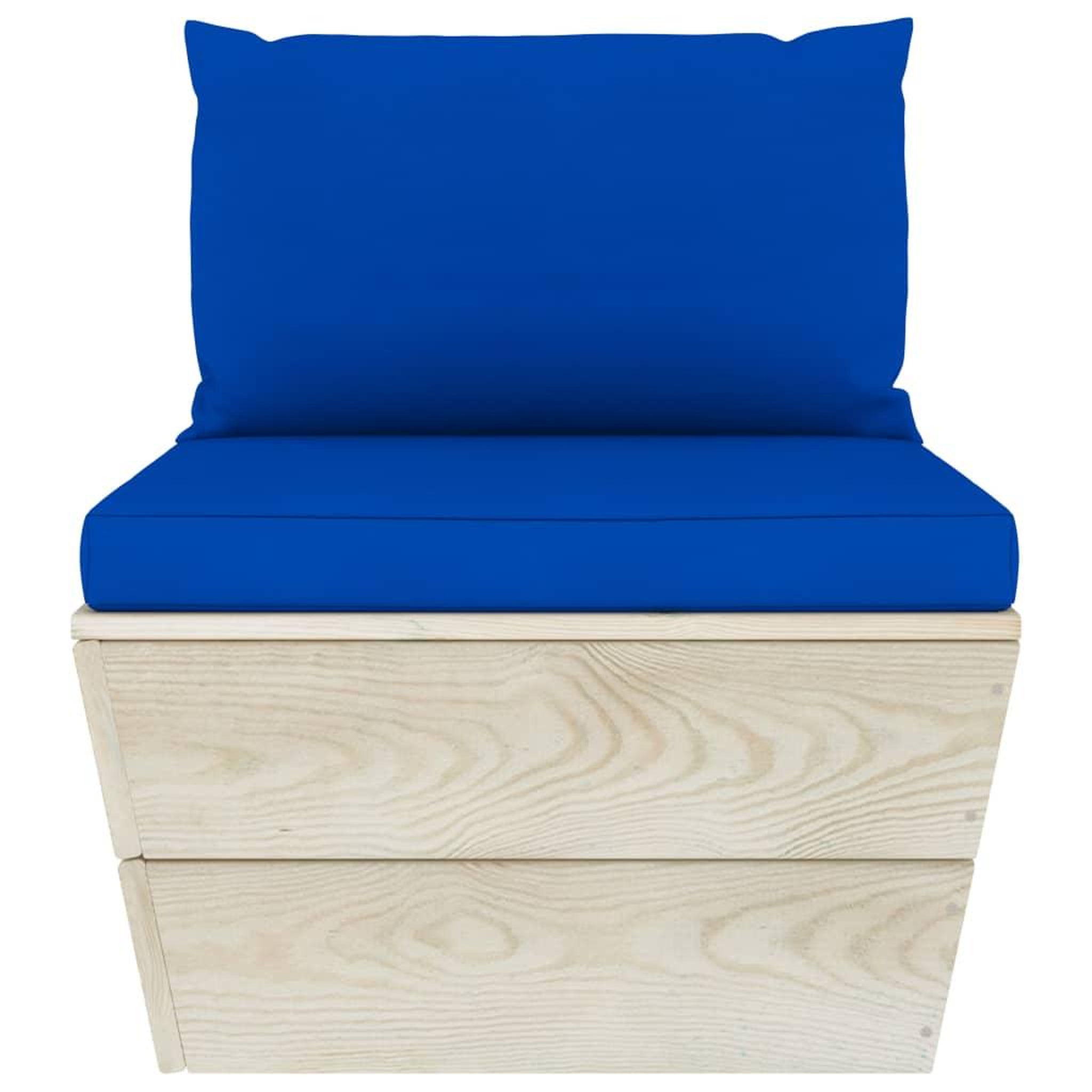 Voir la diapositive 5 : VIDAXL Salon de jardin palette 6 pcs avec coussins bois d'epicea