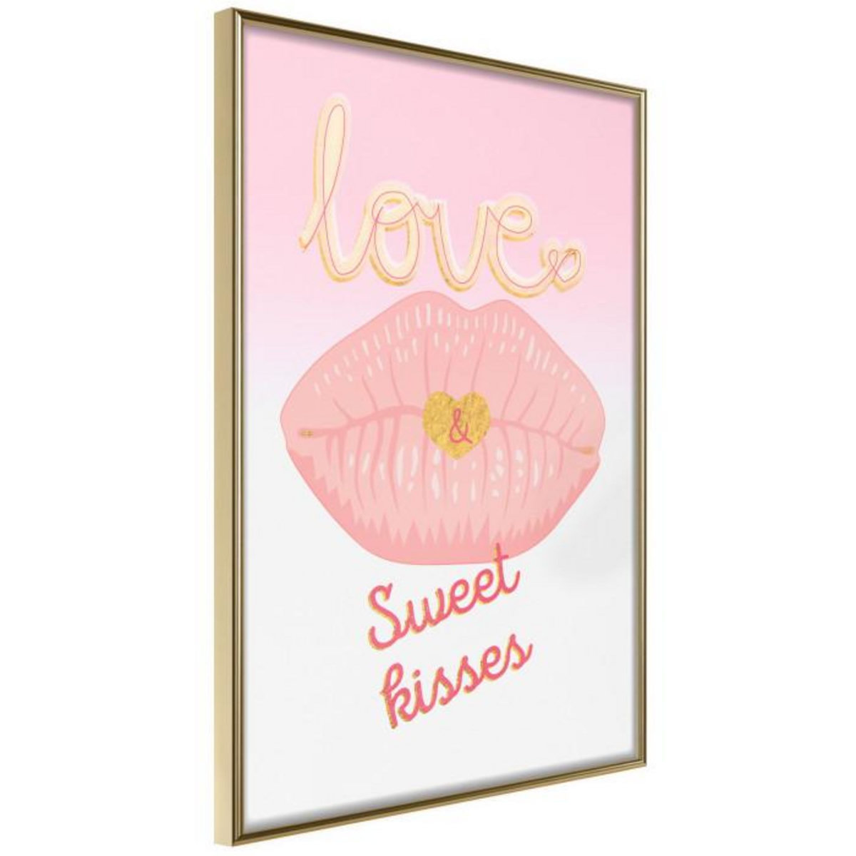 Paris Prix Affiche Murale Encadrée  Pink Kisses