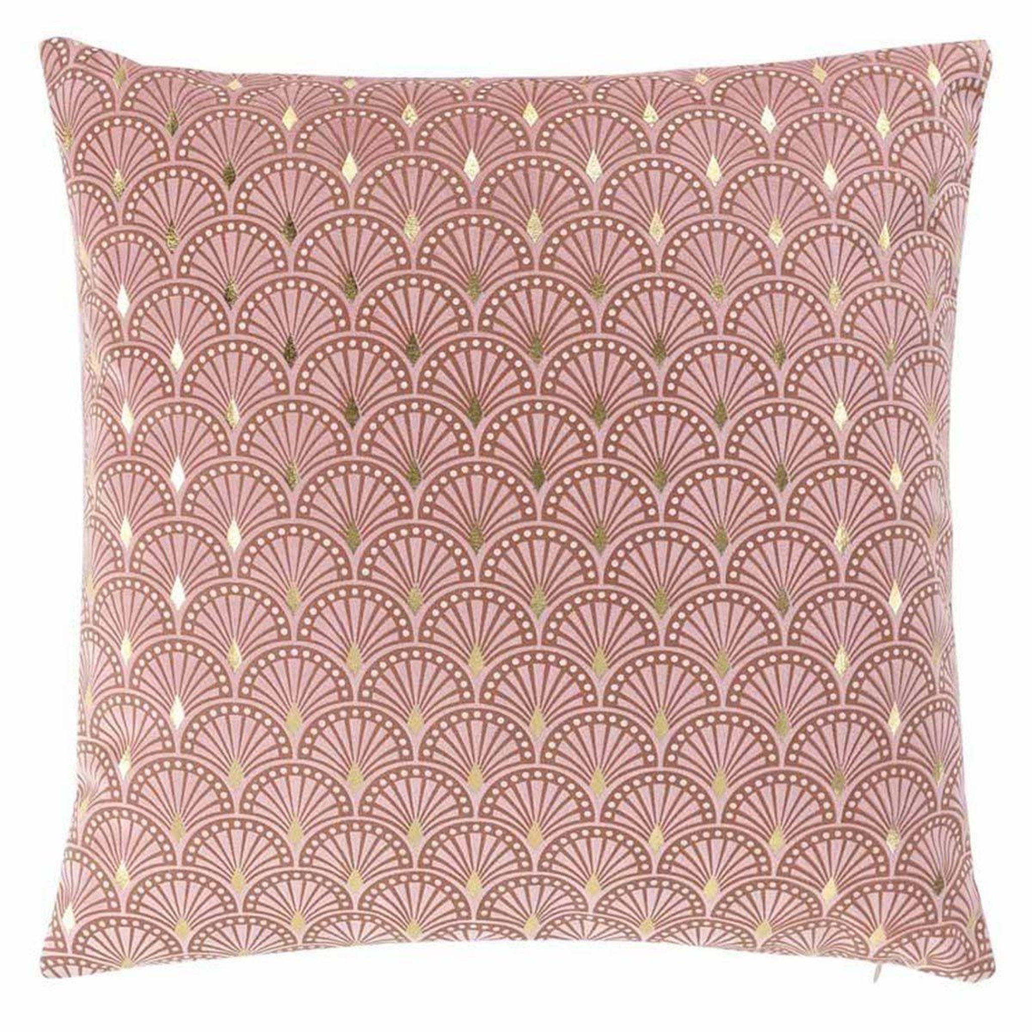 Voir la diapositive 1 : Douceur d'Intérieur Housse de coussin déco  bellagold  40x40cm rose