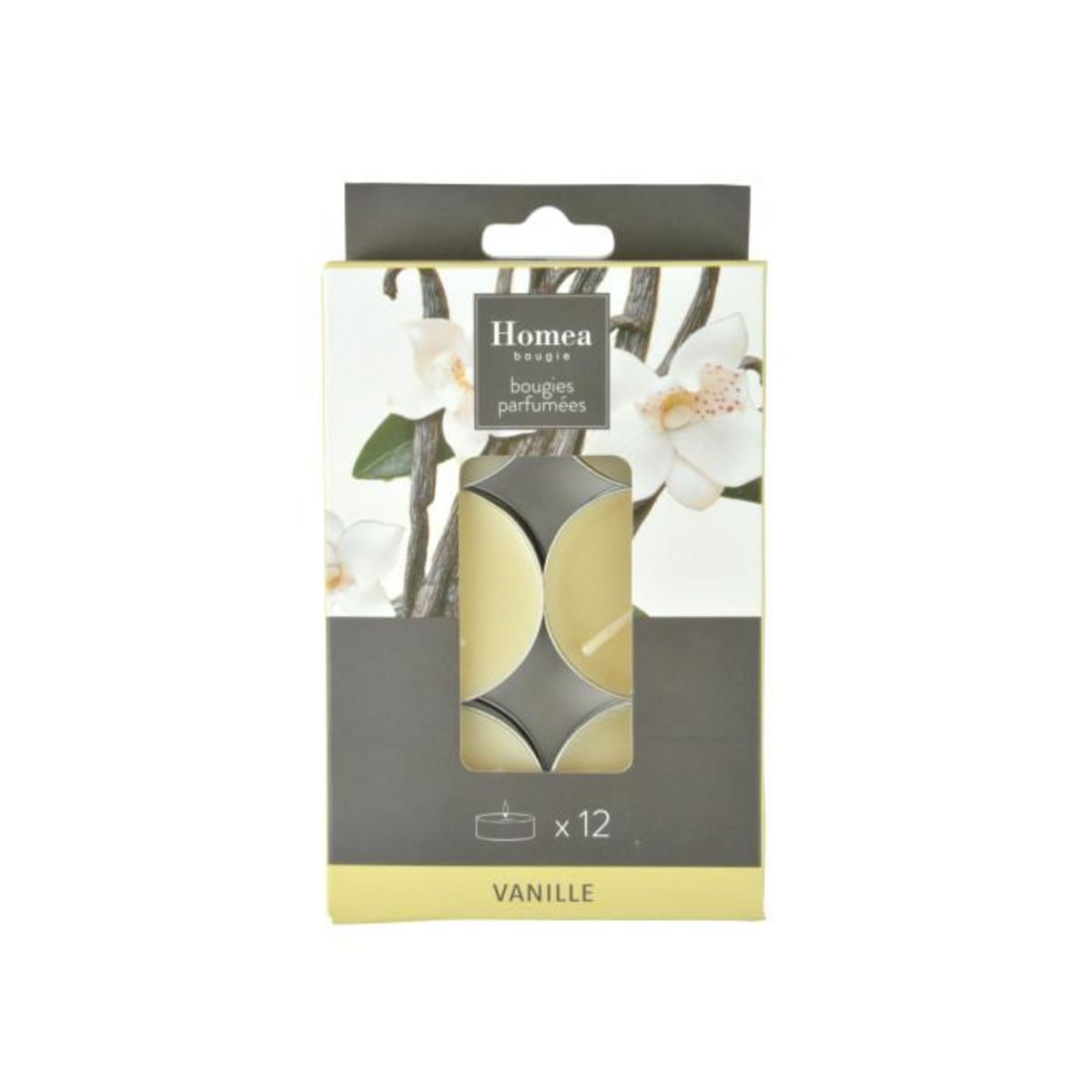 Paris Prix Lot de 12 Bougies Chauffe-Plat  Essentiel II  3,5cm Vanille