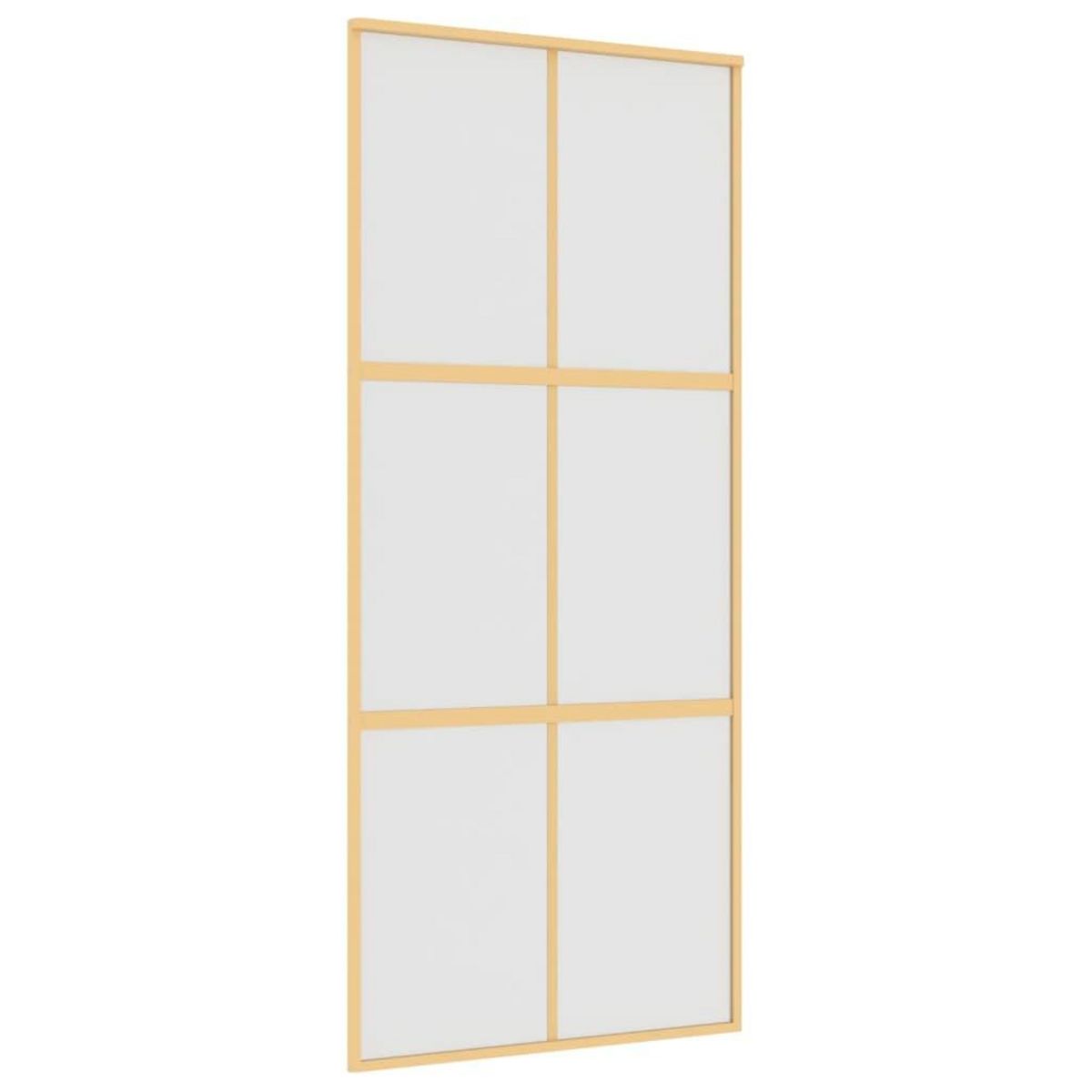 VIDAXL Porte coulissante dore 90x205 cm verre ESG depoli et aluminium