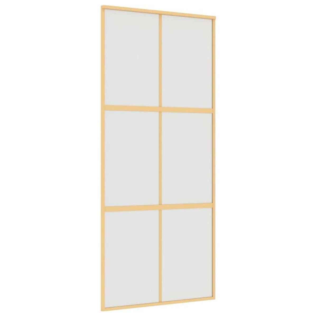 VIDAXL Porte coulissante dore 90x205 cm verre ESG depoli et aluminium