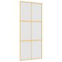 Voir la diapositive 2 : VIDAXL Porte coulissante dore 90x205 cm verre ESG depoli et aluminium