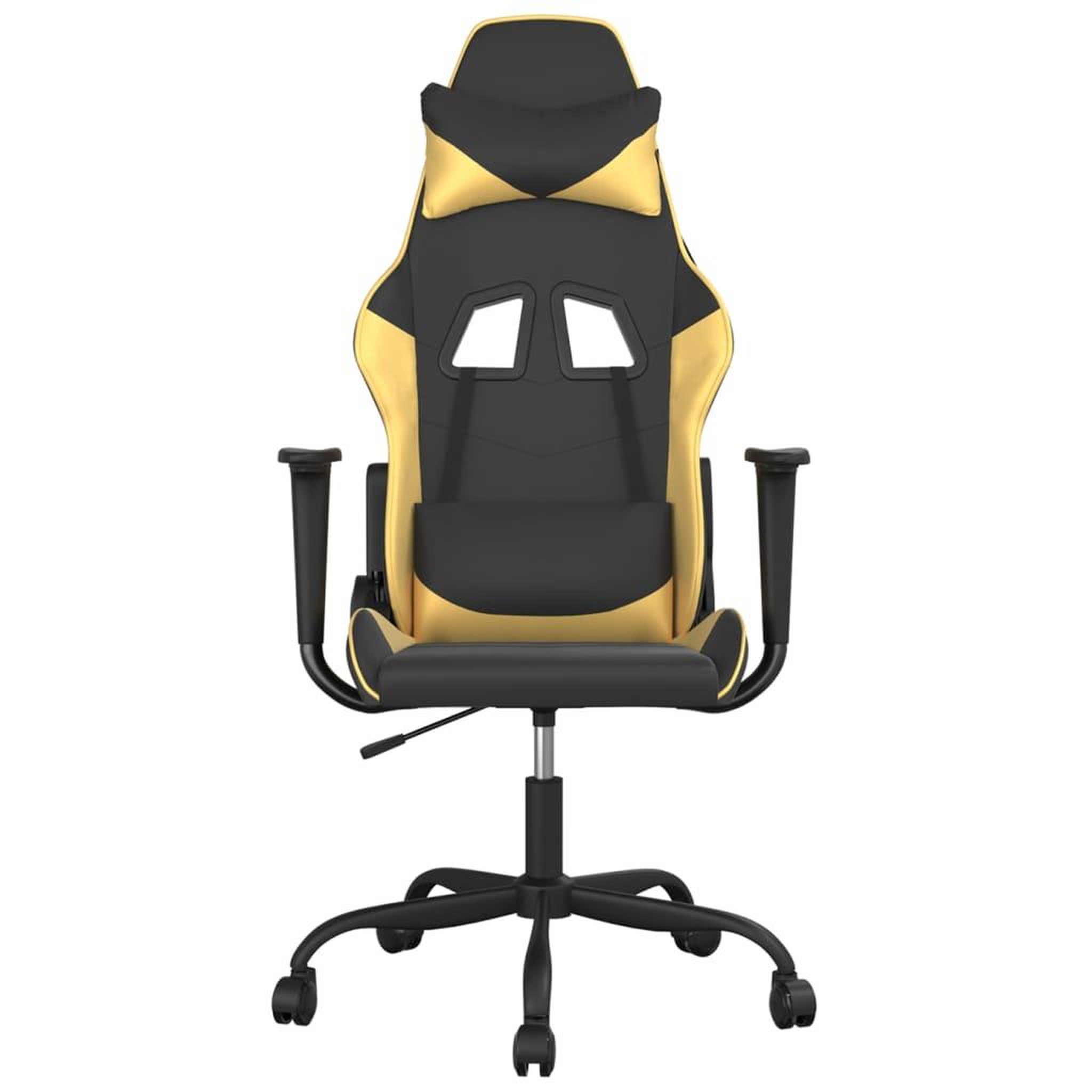 Voir la diapositive 3 : VIDAXL Chaise de jeu Noir et dore Similicuir