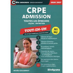 CRPE ADMISSION M1 M2. TOUTES LES EPREUVES DU CONCOURS NIVEAU MASTER, EDITION 2026-2027, Guilleminot Michèle