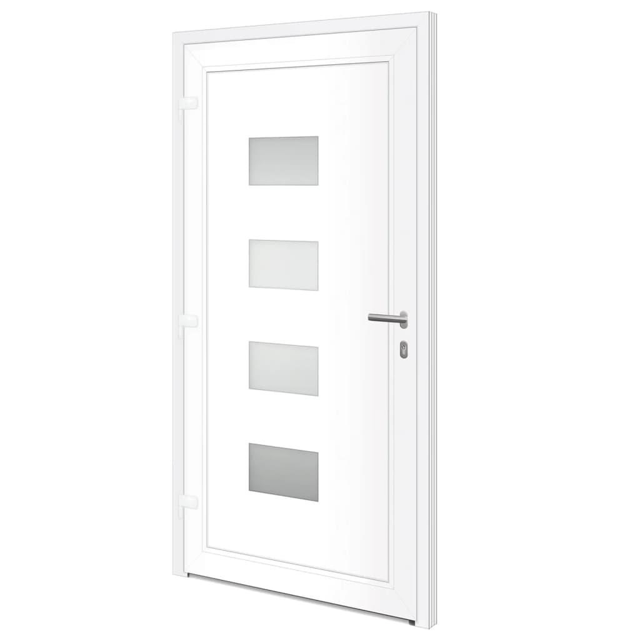 Voir la diapositive 5 : VIDAXL Porte d'entree Blanc 100x200 cm Aluminium et PVC