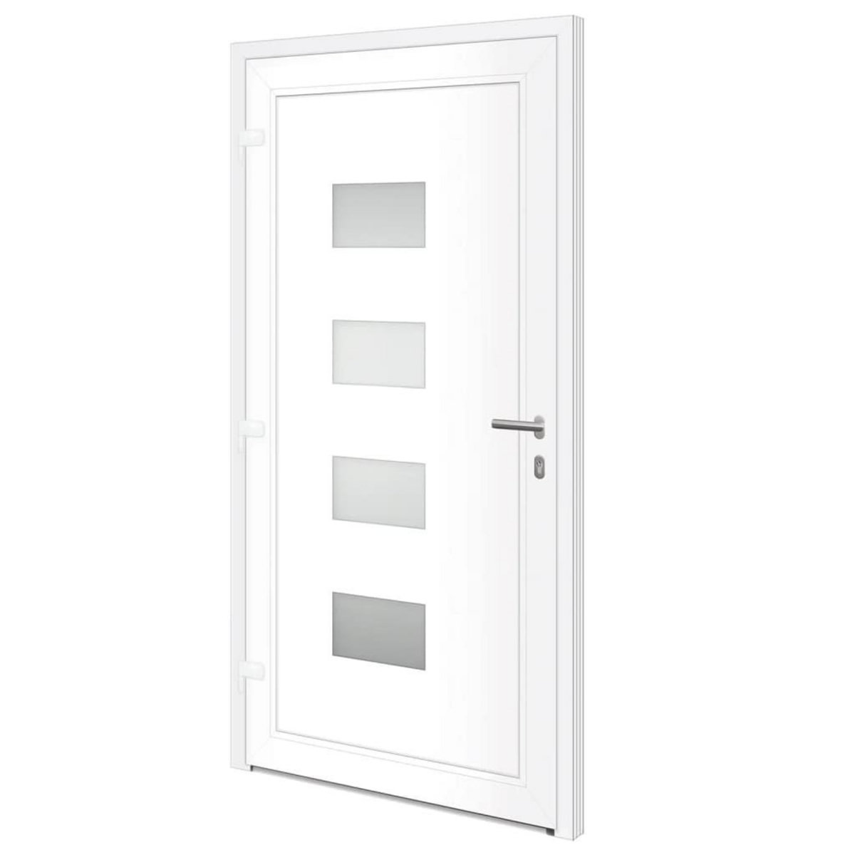 VIDAXL Porte d'entree Blanc 100x200 cm Aluminium et PVC