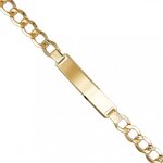 L'ATELIER D'AZUR Gourmette Or 18 Carats Maille Gourmette - Jaune - Gravure Offerte