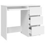 Voir la diapositive 4 : VIDAXL Bureau Blanc 90x45x76 cm Bois d'ingenierie