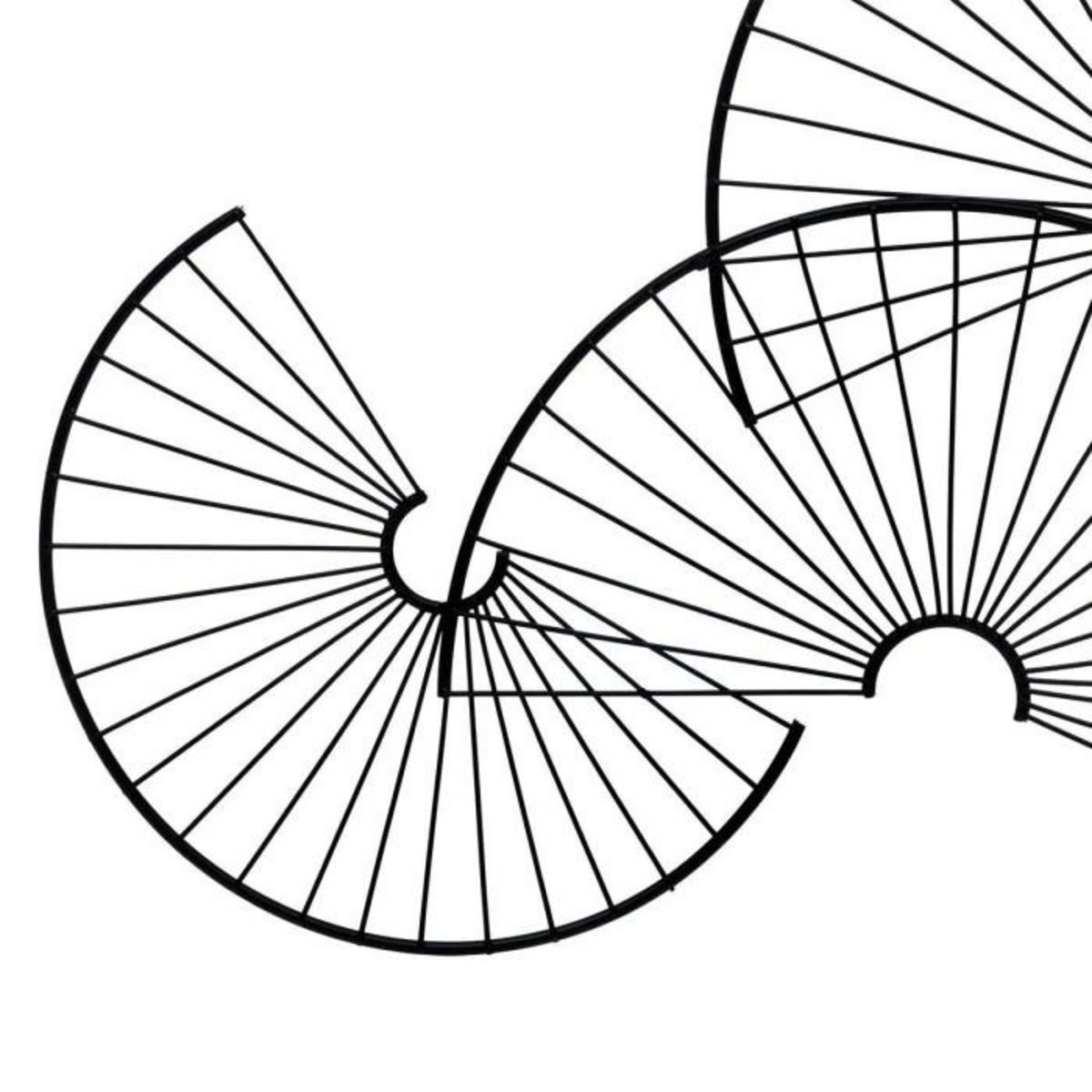 ATMOSPHERA Décoration Murale en Métal  Cloe  77cm Noir