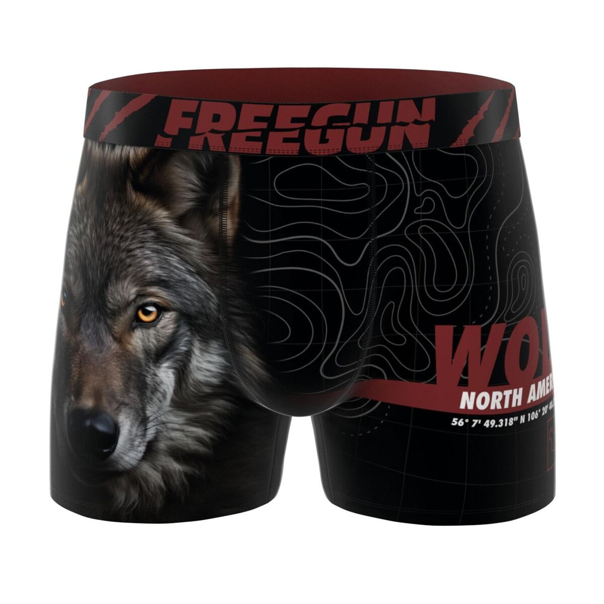 FREEGUN Lot de 5 boxers homme Wild Life