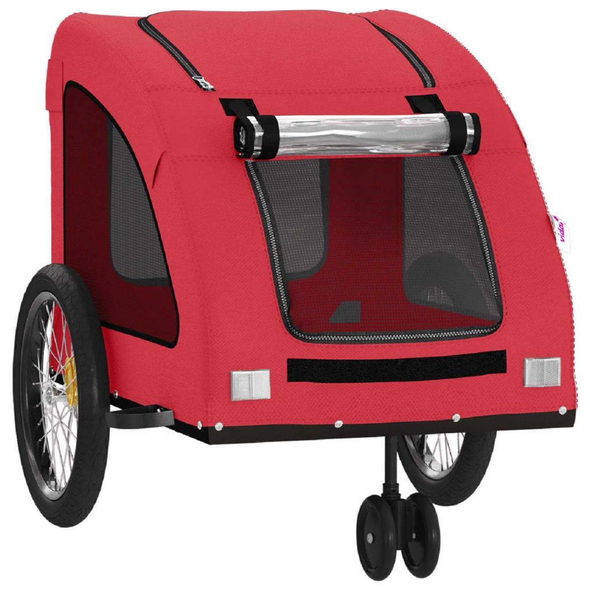 VIDAXL Remorque de velo pour animaux de compagnie rouge