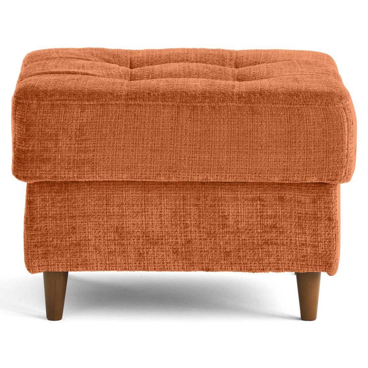 LISA DESIGN Anna - pouf en velours texturé - pieds en bois