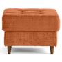 Voir la diapositive 4 : LISA DESIGN Anna - pouf en velours texturé - pieds en bois