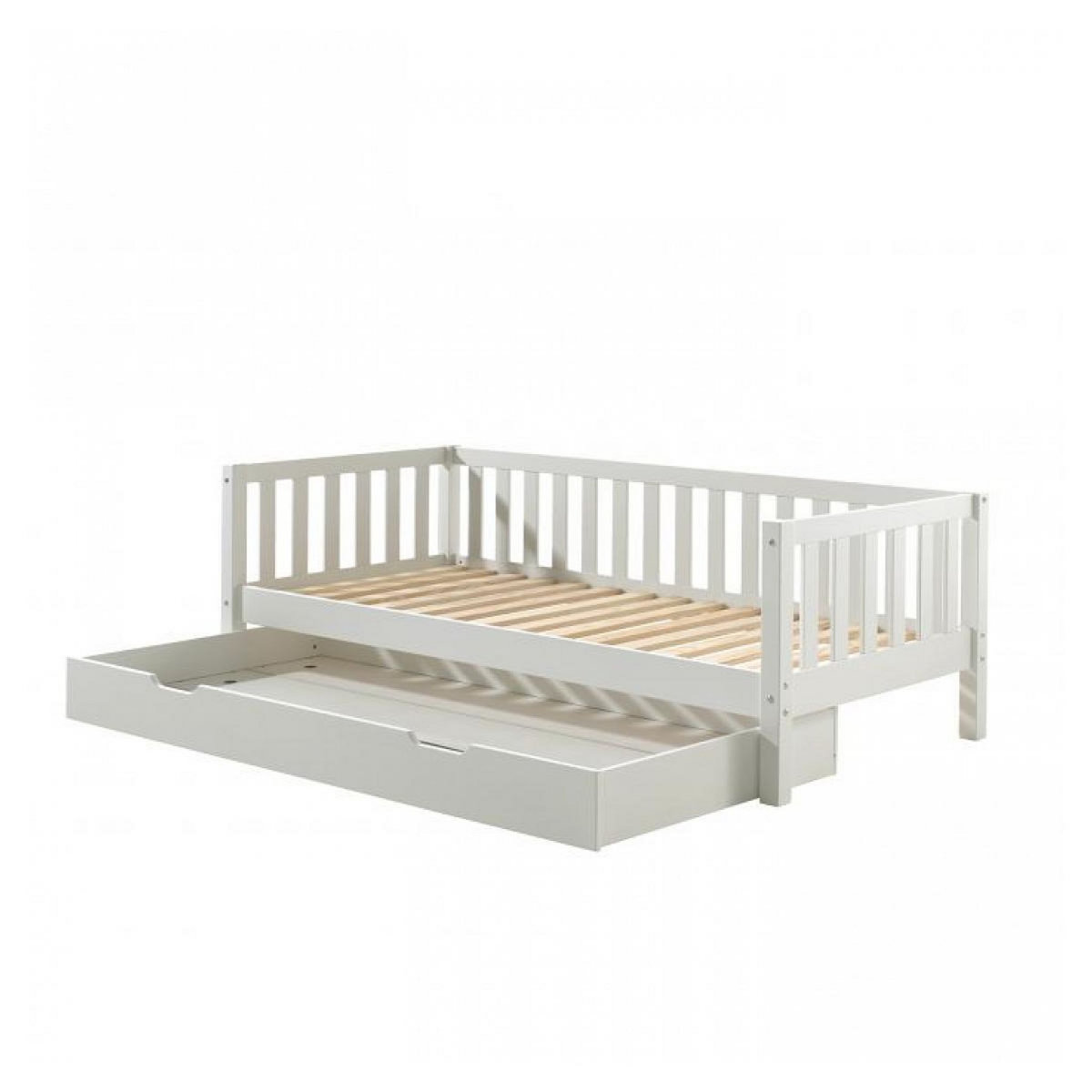 Paris Prix Pack - Lit Capitaine Enfant & Tiroir  Fritz  90x200cm Blanc