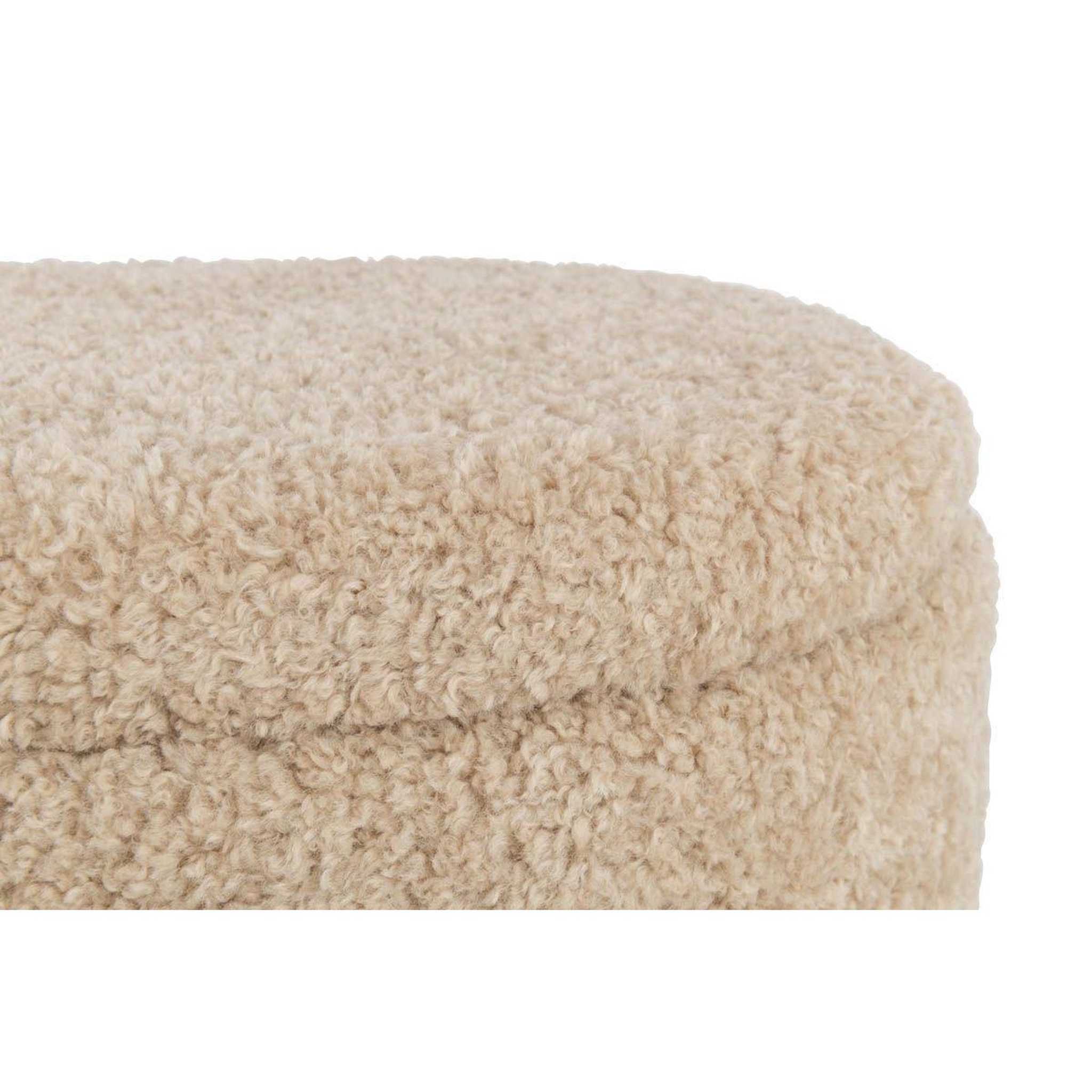 Voir la diapositive 3 : J-LINE Pouf & coffre de rangement  teddy  80cm beige
