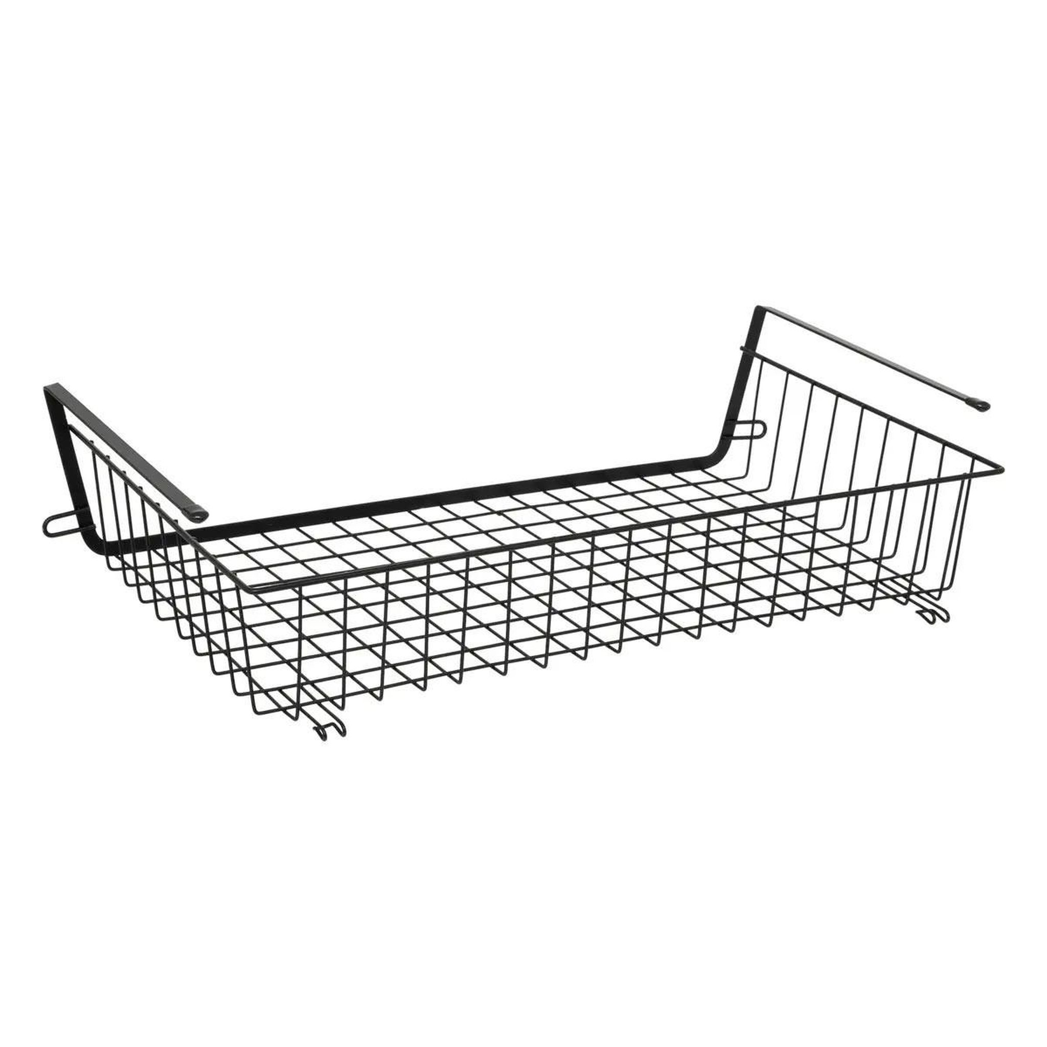 Voir la diapositive 2 : FIVE Panier à suspendre en métal  dressing  51cm noir