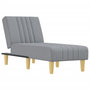 Voir la diapositive 2 : VIDAXL Chaise longue gris clair tissu