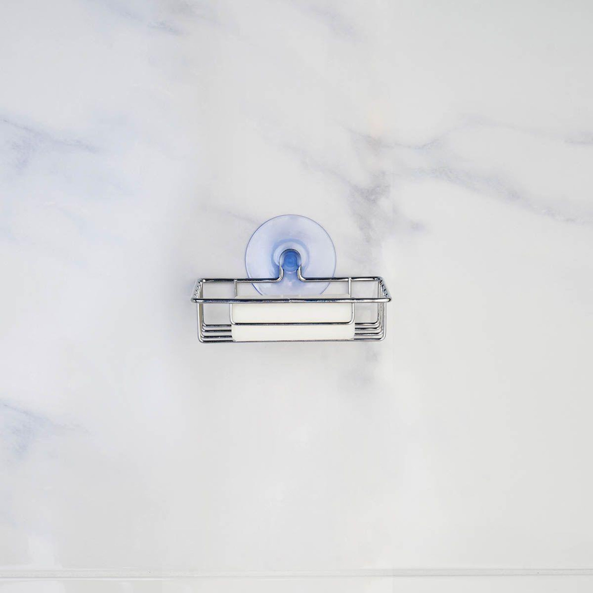 Voir la diapositive 3 : Douceur d'Intérieur Porte savon à ventouse  filaire basic  13cm chrome