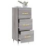 Voir la diapositive 4 : VIDAXL Buffet Sonoma gris 34,5x34x90 cm Bois d'ingenierie