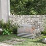 OUTSUNNY Mini serre de jardin carré potager 2 lucarnes dim. 126L x 107l x 67H cm alliage alu. acier galvanisé ondulé polycarbonate