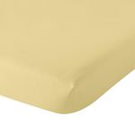 DODO Drap housse Influence Percale Mimosa. Coloris disponibles : Jaune