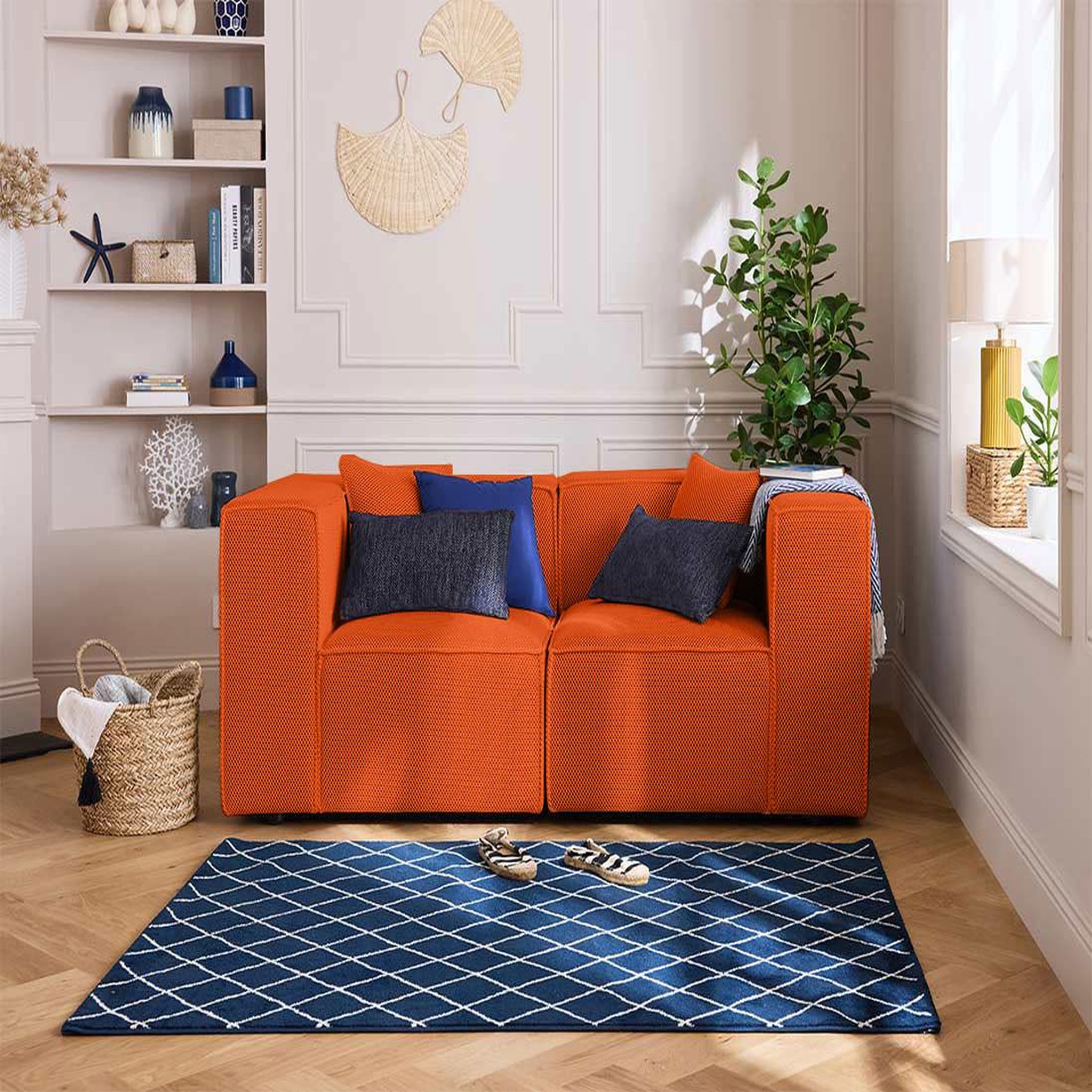 Voir la diapositive 1 : LISA DESIGN Arty - canapé modulable 2 places - en tissu mailles 3d