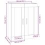 Voir la diapositive 6 : VIDAXL Armoire murale gris beton 69,5x32,5x90 cm bois d'ingenierie