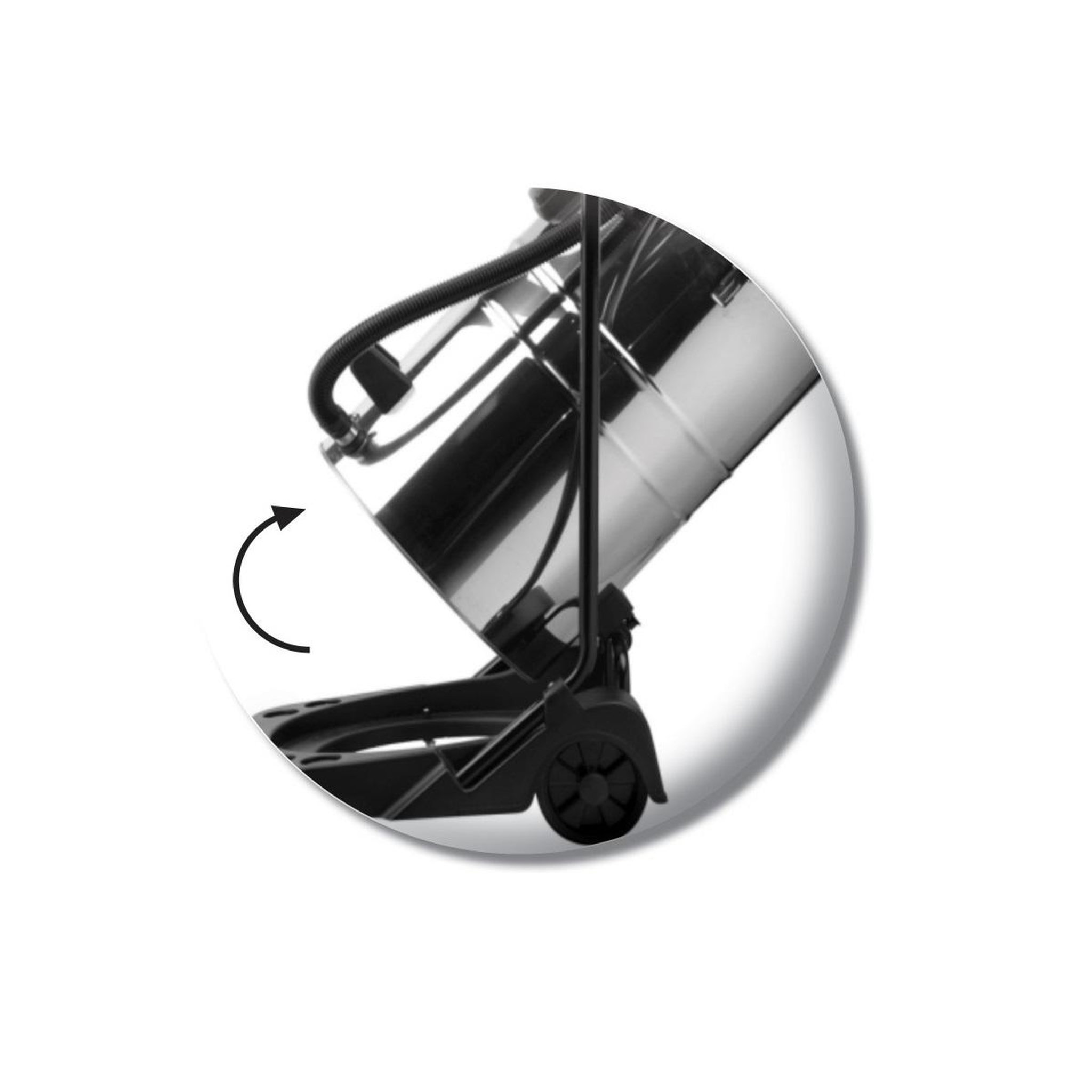 Voir la diapositive 2 : Ribimex Aspirateur cuve 50l 1200w inox/noir - prasp51lpe