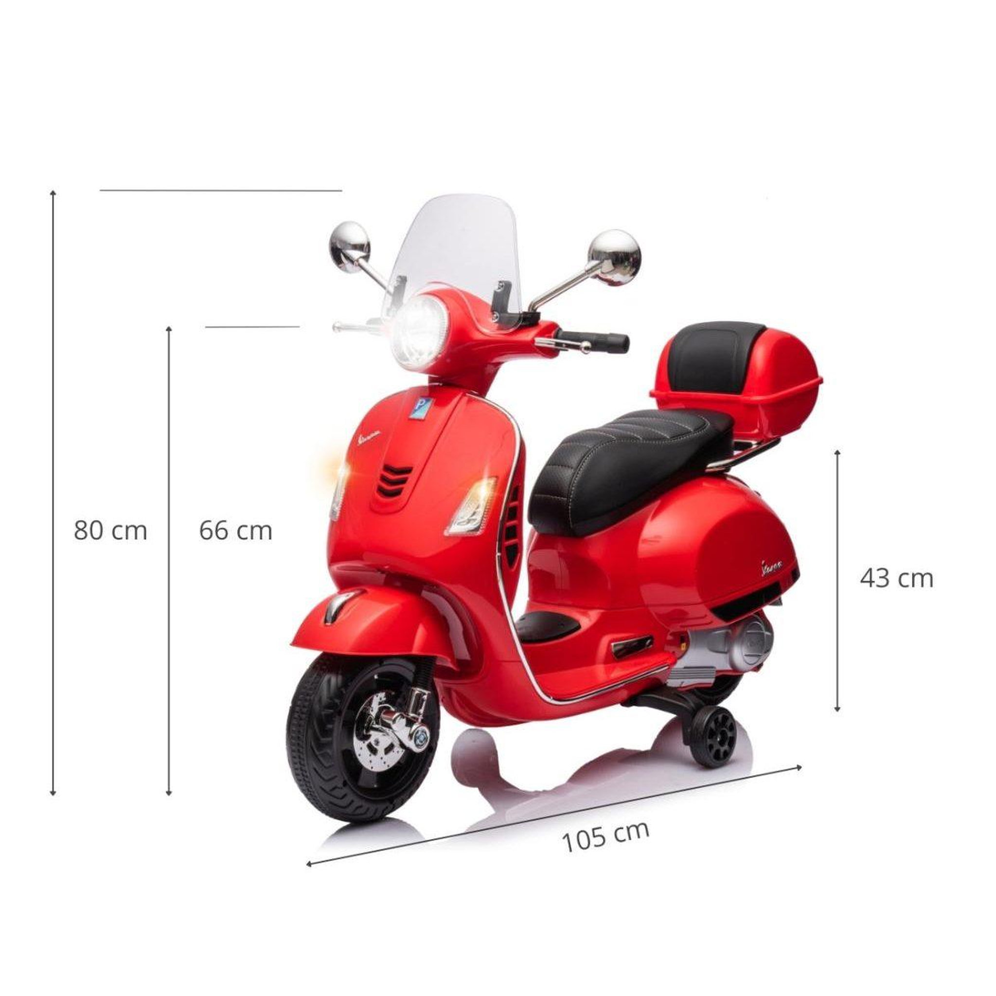 Voir la diapositive 4 : MILLY MALLY Voiture electrique vespa gts super rouge