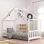 VIDAXL Cadre de lit d'enfant Blanc Bois de pin massif 70x140 cm