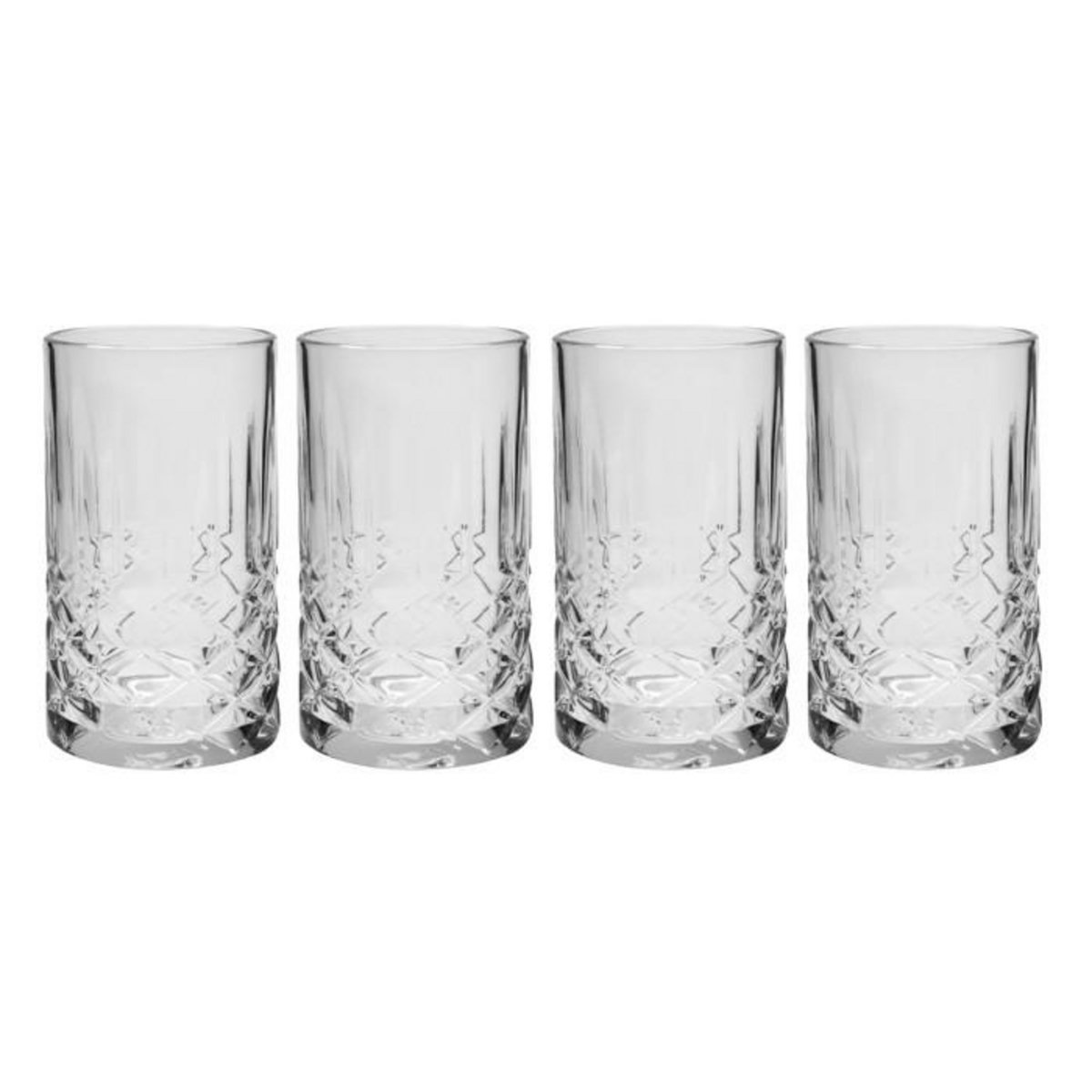 SECRET DE GOURMET Lot de 4 Verres à Cocktail Haut  Gaspard  36cl Transparent