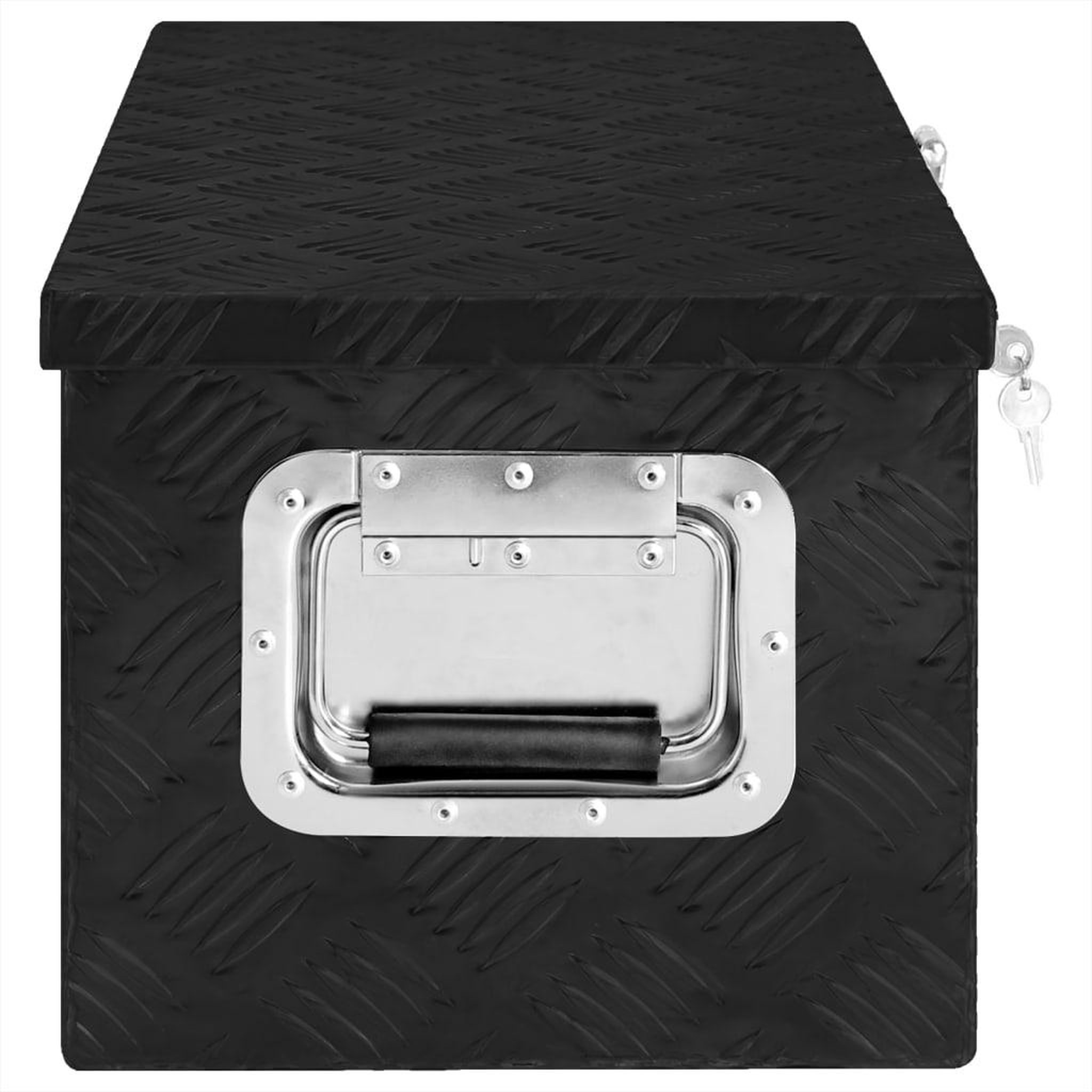 Voir la diapositive 3 : VIDAXL Boîte de rangement Noir 70x31x27 cm Aluminium