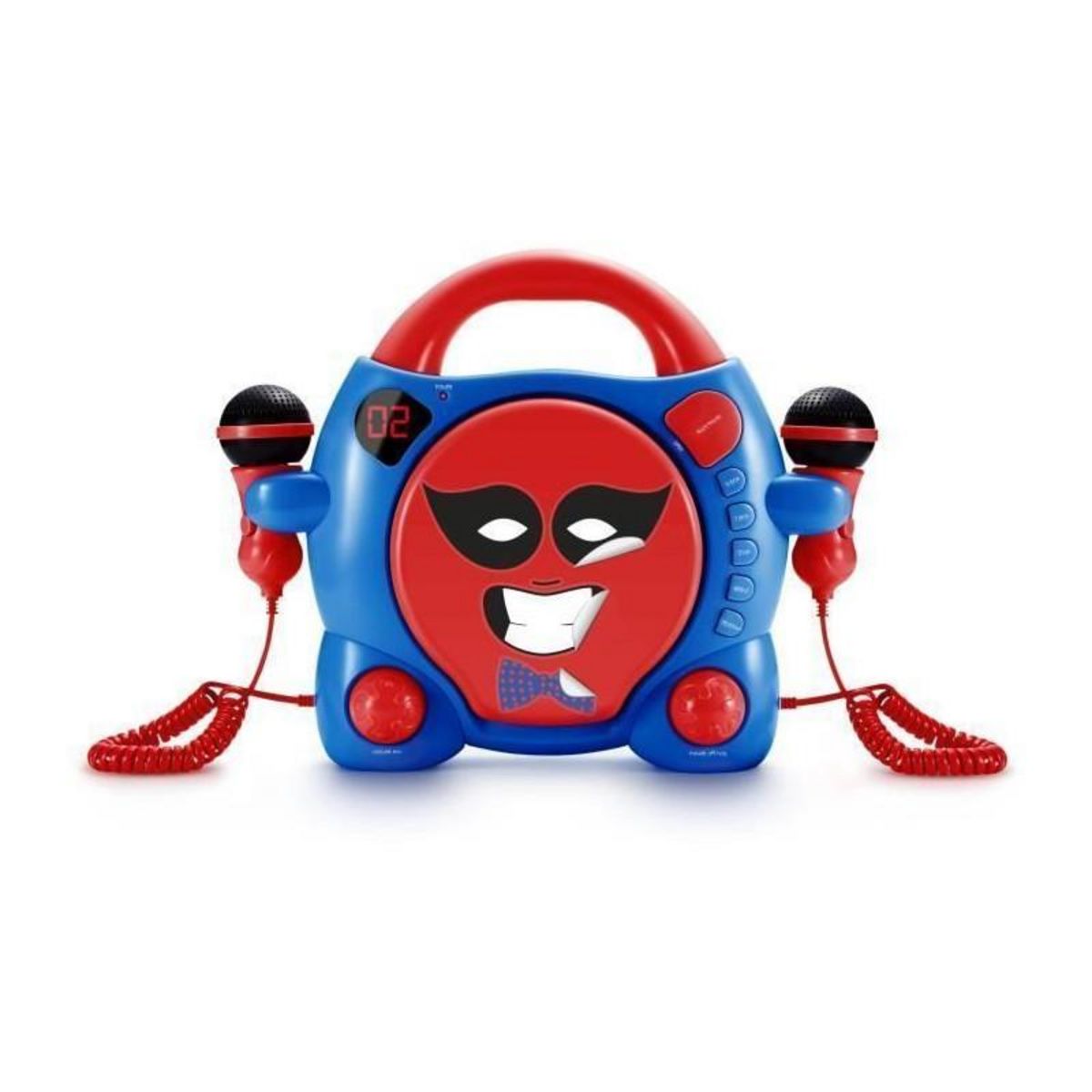 Bigben KIDS BIGBEN CD59BOYSSTICK Lecteur CD My Billy  + 2 micros - 4 pages dautocollants - Bleu et Rouge