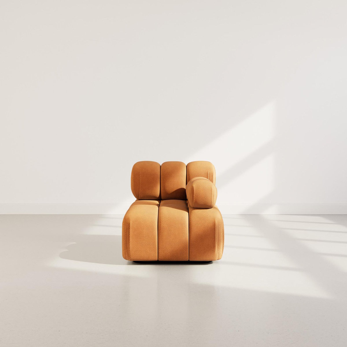 LISA DESIGN Ruby - module d'assise droit en velours texturé