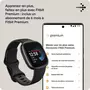 Fitbit Montre santé Versa 4 Aluminium Graphite et Noir