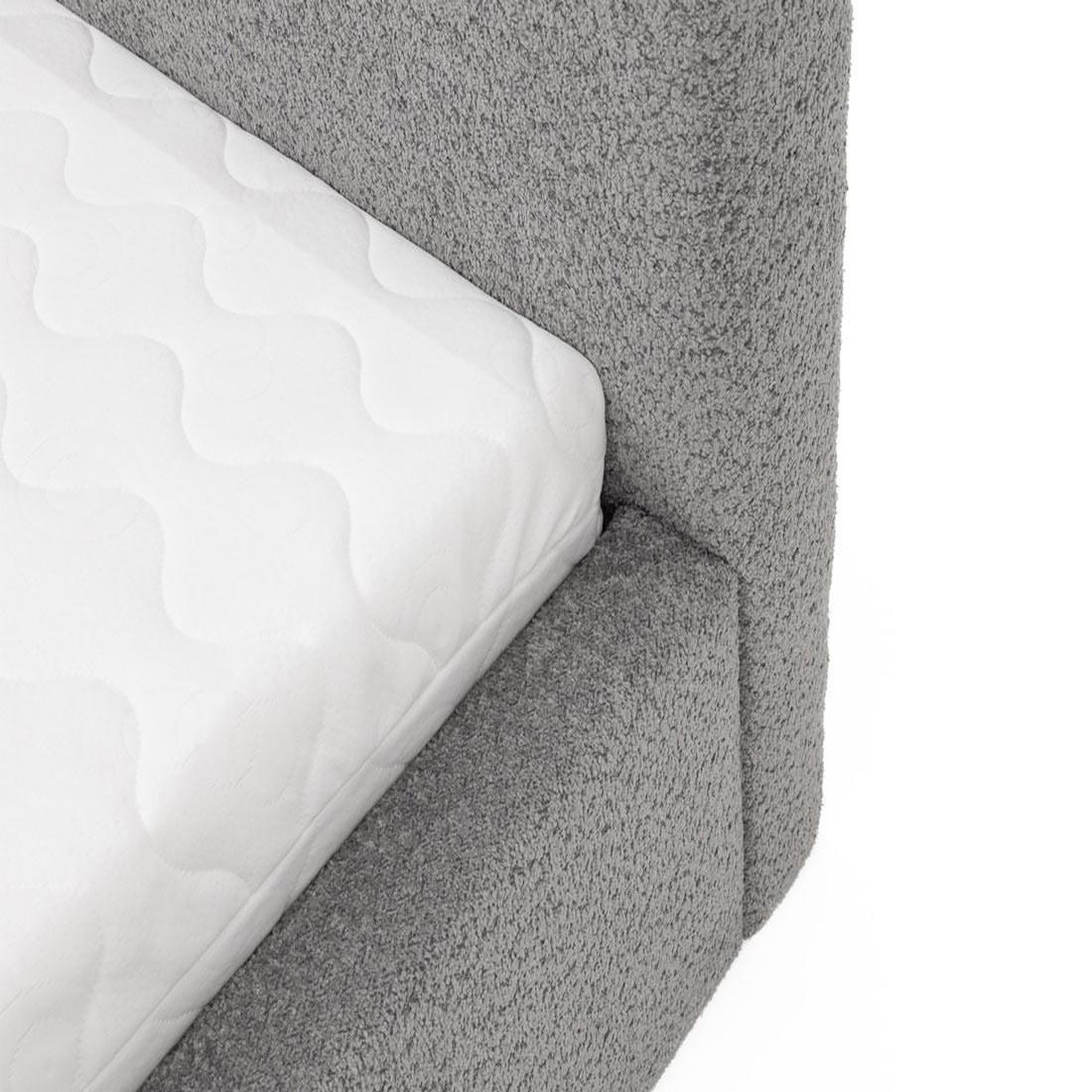 Voir la diapositive 4 : BEST MOBILIER Orane - lit coffre - 160x200 cm - en tissu bouclette