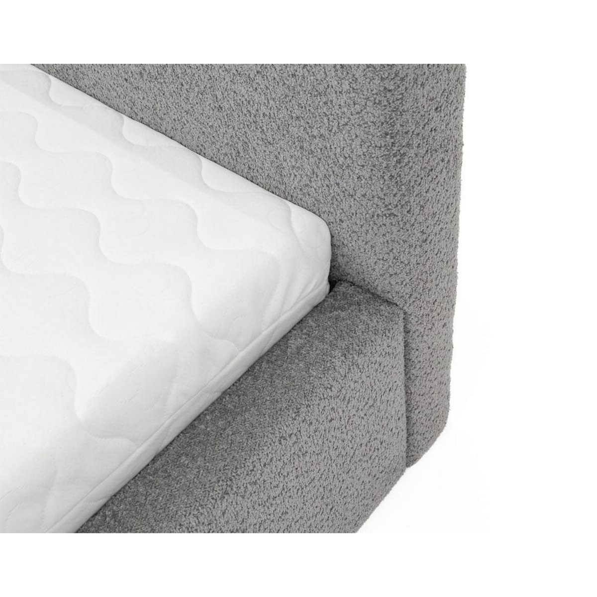 BEST MOBILIER Orane - lit coffre - 160x200 cm - en tissu bouclette