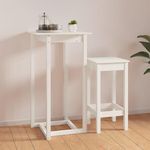 VIDAXL Table de bar Blanc 60x60x110 cm Bois massif de pin