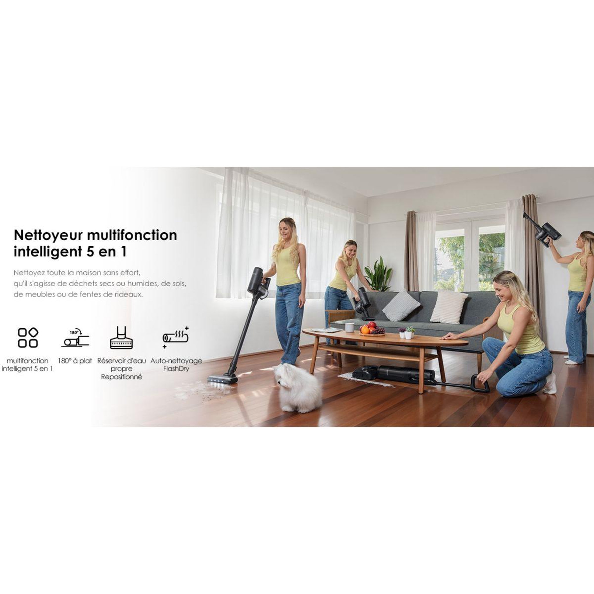 Voir la diapositive 3 : TINECO Aspirateur laveur floor one s7 switch stretch premium noir