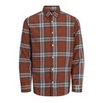 Jack & Jones Chemise Terracotta/Bleu Homme Jack & Jones Shua. Coloris disponibles : Orange