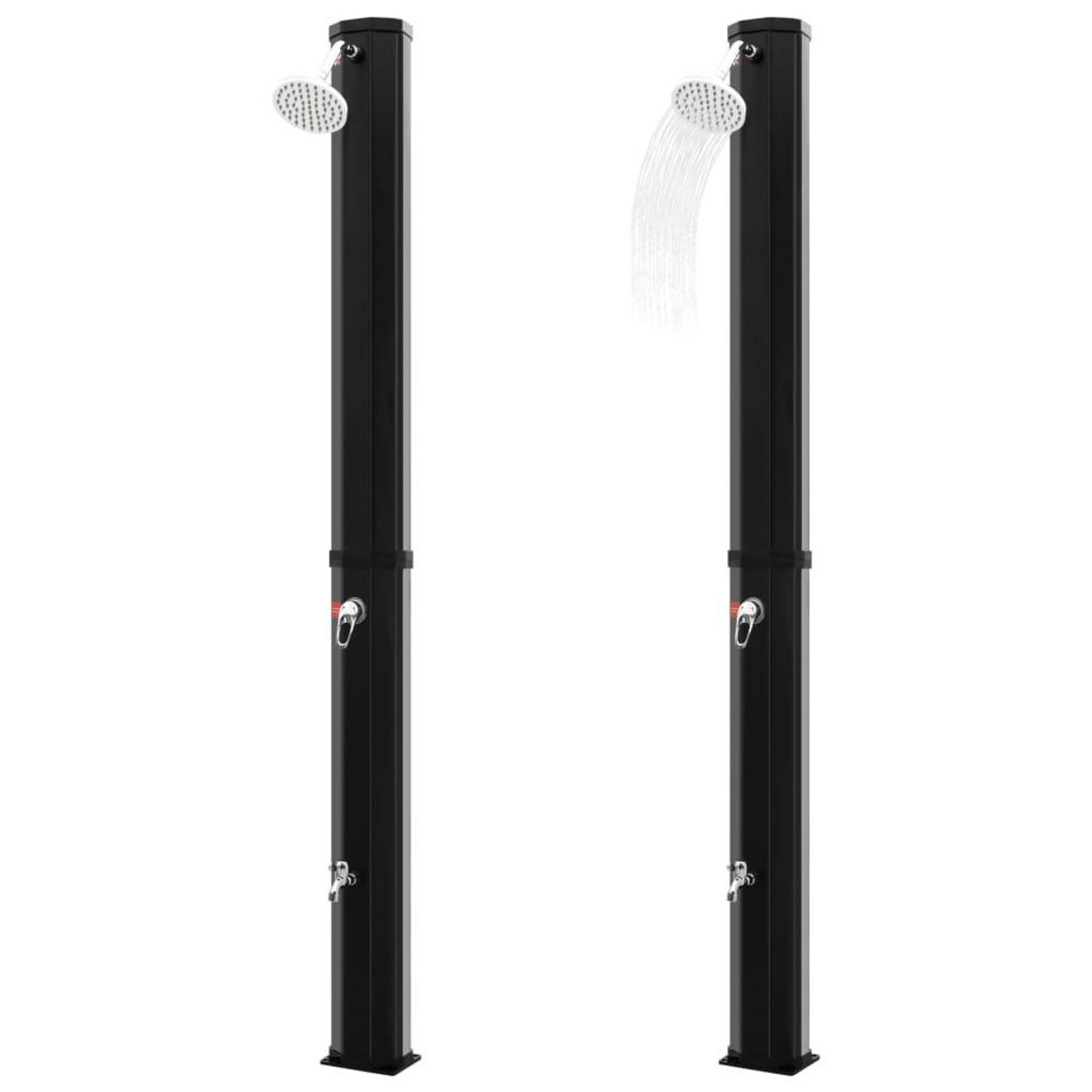 VIDAXL Douche solaire d'exterieur avec pomme de douche et robinet 35 L