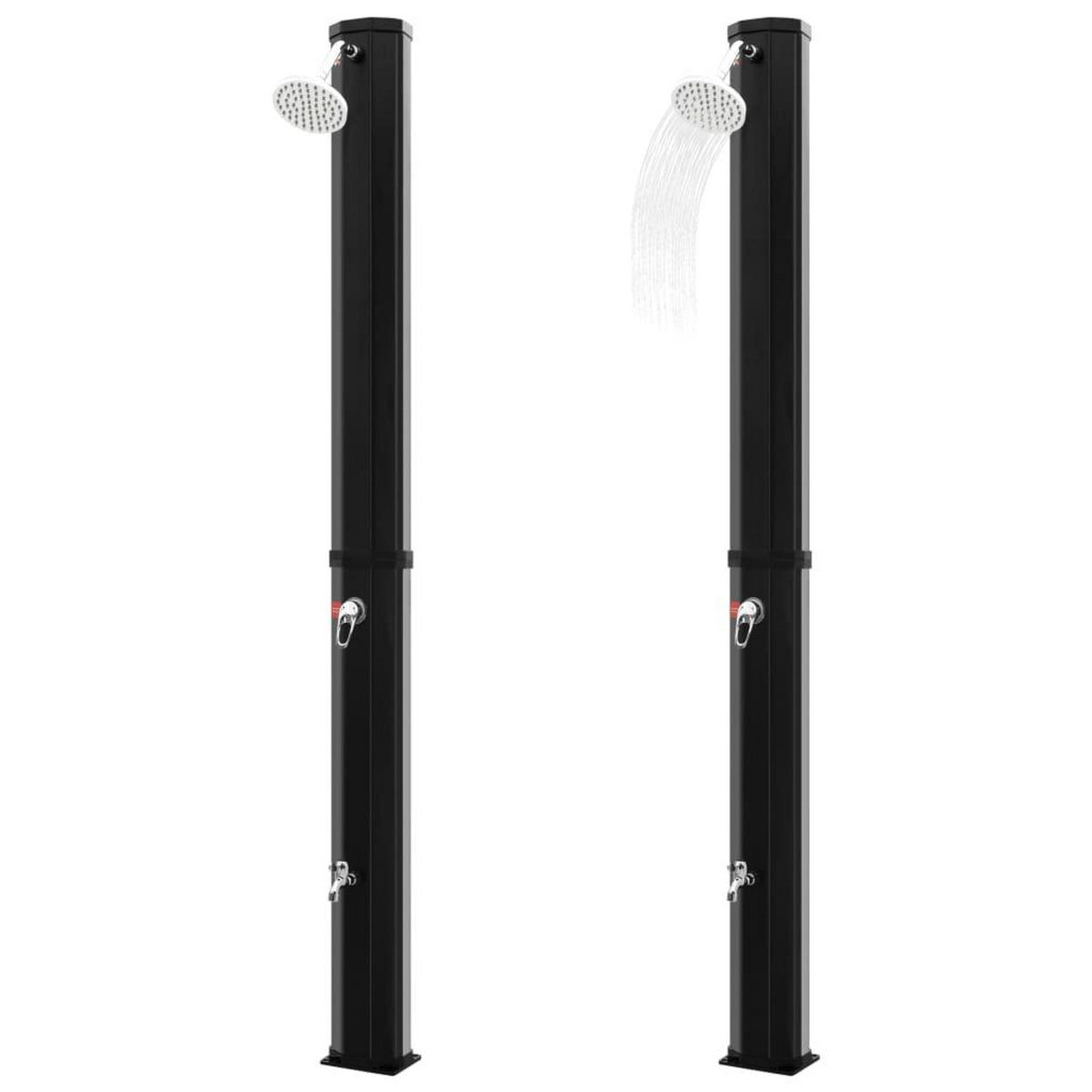 VIDAXL Douche solaire d'exterieur avec pomme de douche et robinet 35 L