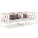 VIDAXL Lit de jour sans matelas blanc bois de pin massif 80x200 cm