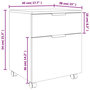 Voir la diapositive 6 : VIDAXL Classeur mobile avec roues Chene sonoma 45x38x54 cm