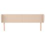 Voir la diapositive 3 : VIDAXL Tete de lit avec oreilles Cappuccino 203x23x78/88 cm Similicuir